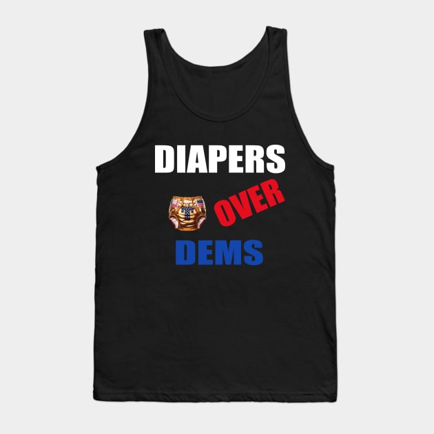 Funny Real Men Wear Diapers Trump 2024 Tank Top by LEGO